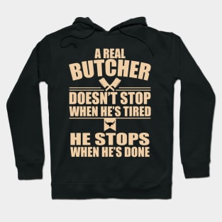 Butcher Butchery Fathers Day Gift Funny Retro Vintage Hoodie